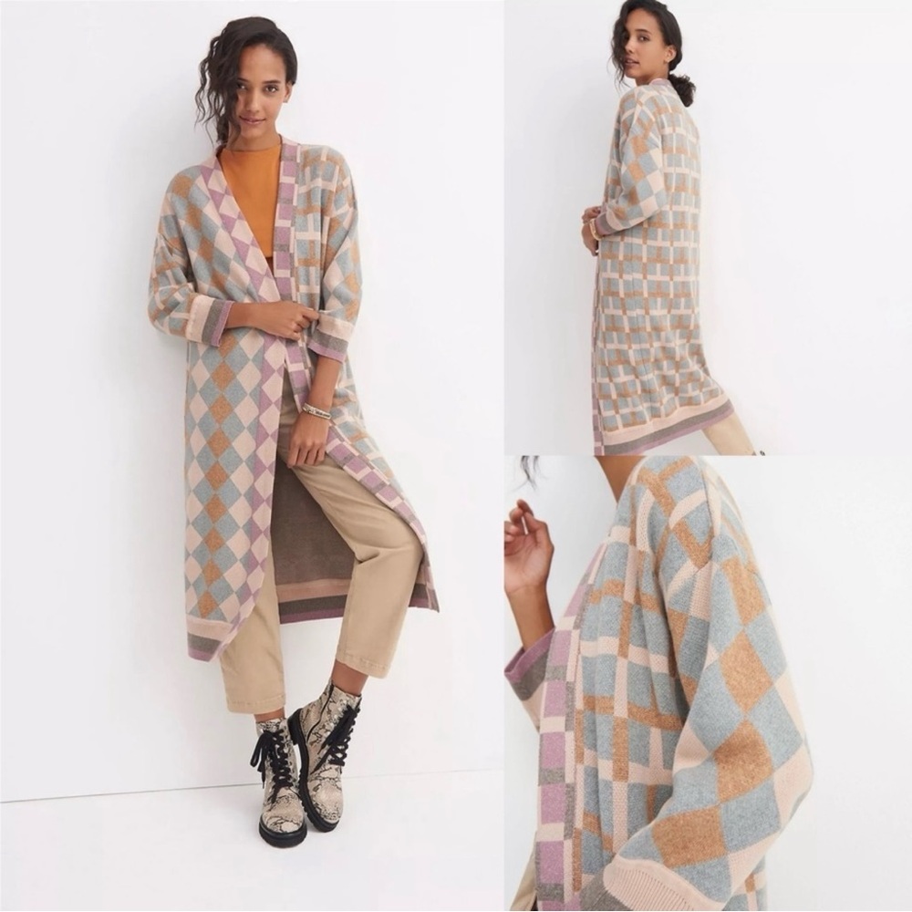 Anthropologie Liv Duster Kimono Block Multicolor Conditions Apply O/S